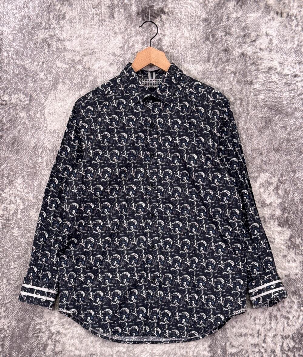 Robert Graham Shirt Medium Mens Tailored Fit Paisley Print Casual Button